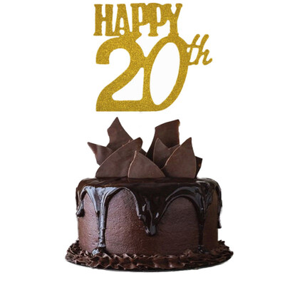 

Happy 102030405060th Love Cupcake Cake Topper Insert Birthday Party Decor