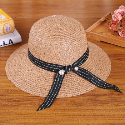 

Summer British Retro Bowler hat basin hat tide leisure bow-tied round hat Korean version of spring&autumn outing hat