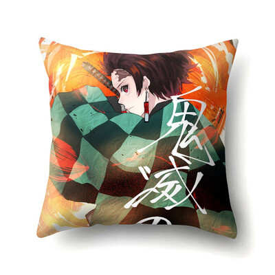 

Japanese Anime Demon Slayer Decorative Pillow Case Cushion Cover with Double-Sided Pattern
