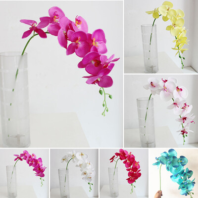 

Butterfly Orchid Flower Home Wedding Garden Decor with Artificial Heads 6 Colors