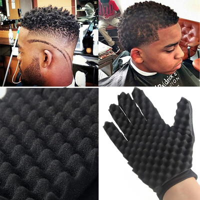 

Gobestart 1PC Fashion Curls Coil Magic Tool Wave Barber Hair Brush Sponge Gloves
