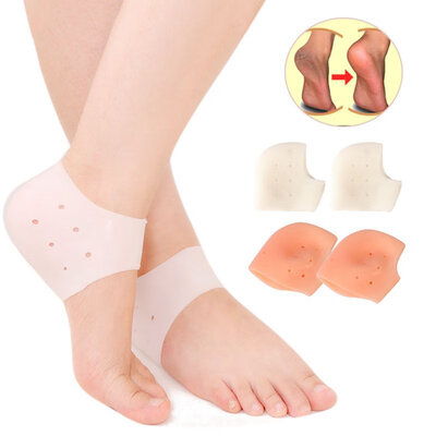 

1 Pair Silicone Gel Socks Moisture Heel Stick Socks How Foot Guard Cracked Skin Care