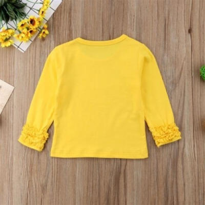 

Cute Baby Girl Color Puff Long Sleeve T-shirt Tops Tee Clothes Outfit Blouse