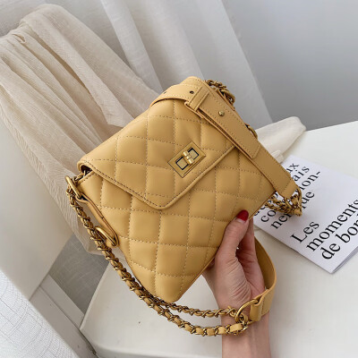 

Qiao Bani 2019 new European&American style fashion simple rhombic chain bag wild single shoulder diagonal trend handbags