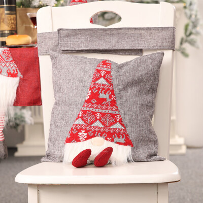 

Gobestart Christmas Cartoon Santa Claus Faceless Doll Pillow Case Bedroom Sofa Decor