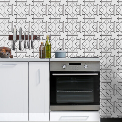 

Toponeto Geometric Self Adhesive Tile Stickers Decal Home Decoration Wall Sticker