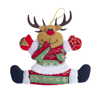 

〖Follure〗Santa Claus Snowman Elk Cloth Art Hanging Ornament Christmas Decoration Home