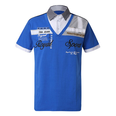 

Toponeto Fashion Mens Letter Button Personality Shirt Short Sleeve T-Shirt Blouse Tops
