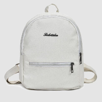 

New Fashion Women Girl PU Backpack Zipper Pocket Adjustable Straps Schoolbag Travelling Student Bag