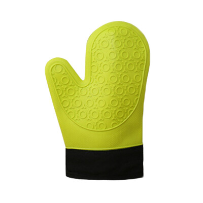 

Toponeto 1Pcs Silicone Cotton Heat Resistant Gloves Pot Holders For Kitchen Cooking Baking BBQ
