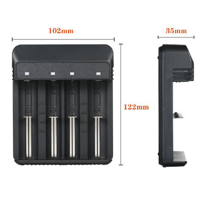 

Rechargeable Lithium Battery Charging with USB Cable for Li-ion 16340 18650 26650 32650