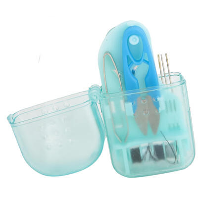 

Greensen Portable Travel Sewing Box Needle Threads Scissor Home Felting DIY Craft Tool Blue