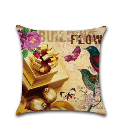 

Tailored Merry Christmas Pillow Cases Linen Sofa Cushion Cover Home Decor