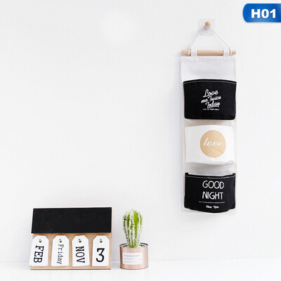 

Nordic Style Creative Cotton Wall Door Hanging Storage Bag Multi-Layer Wall Door Waterproof Storage Hanging Bag