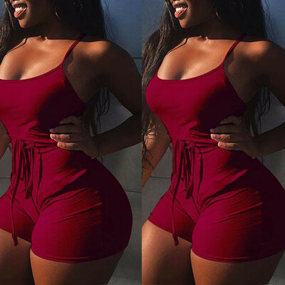 

Women Casual Sleeveless Bodycon Romper Jumpsuit Club Bodysuit Short Pants