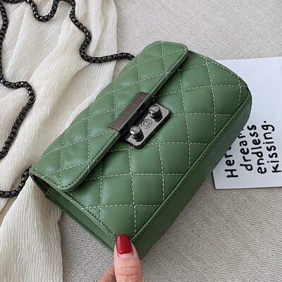 

Korean version of womens bag 2019 new bag female oblique span small Xiang Feng rhomboid chain bag summer bag hundred bags