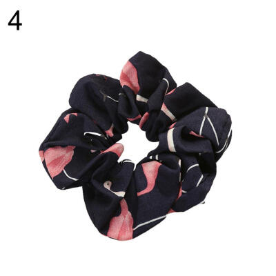 

Women Fashion Flamingo Elastic Hair Rope Ring Tie Band Ponytail Holder Decor