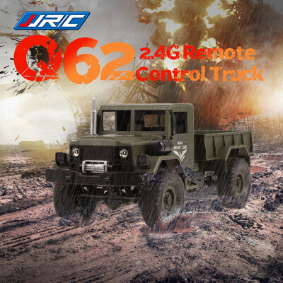 

JJRC Q62 116 RC Car Off-Road Military Truck 24G 4WD Car w Head Lights 500g Load RC Pickup Car Gift for Kids Adults