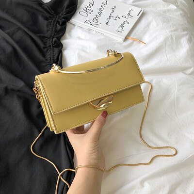 

Summer new texture bag female 2019 new Korean version of the wild single shoulder slung fashion chain portable small square bag