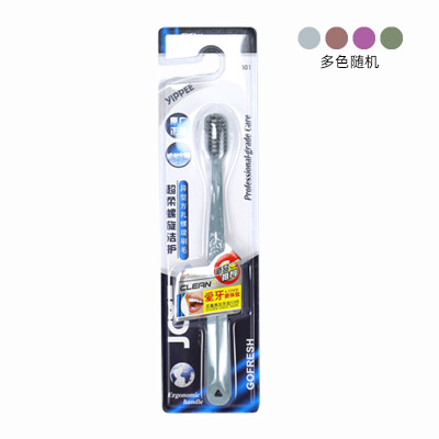 

Jian brand Jian tooth Pioneer toothbrush shaped square hole spiral soft tip silk soft brush single color random