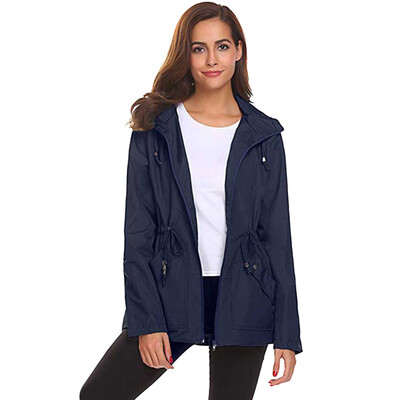 

Toponeto Womens Outside Waterproof Lightweight Raincoat Hooded Overcoat Rain Jacket