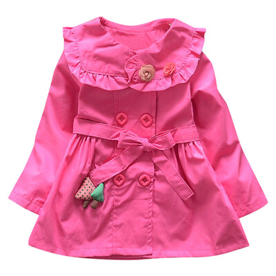 

Infant Toddler Baby Girls Outerwear Jacket Ruched Sweet Windbreaker Coat Clothes