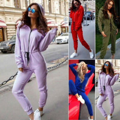 

1Pcs Women Tracksuit Hoodies Pants Set Lounge Wear Sport Suit Jumpsuit Plus