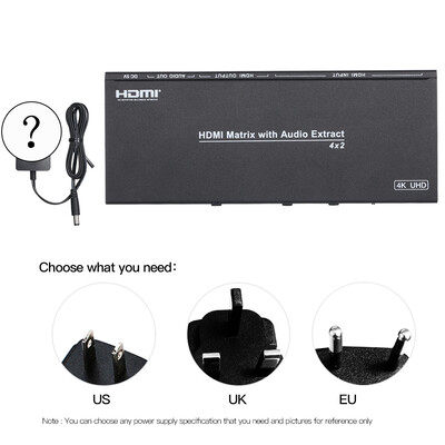 

HD Matrix with Audio Extract 4x2 1080P HD Splitter Video Converter