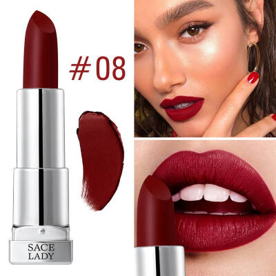 

Sexy 9 Colors Silky Matte Lipstick Makeup Waterproof Pigmented Lip Stick Long-lasting Lips Make Up Cosmetics