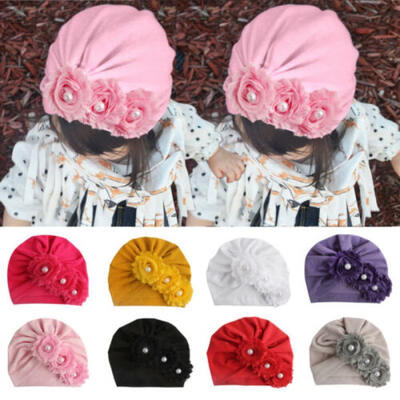 

Kid Girl Baby Toddler Turban Flower Hat Cap Headband Hair Band Headwear Cute
