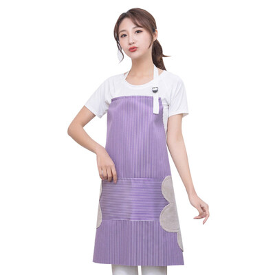 

Waterproof Stripe Sleeveless Kitchen Cooking Apron Cover Hand Wiper Pinafore