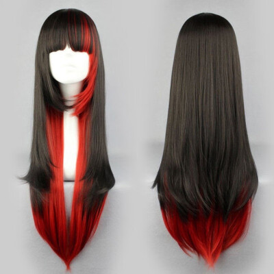 

〖Follure〗Women Fashion Long Straight Color-mix Wig Hair Cosplay Wig