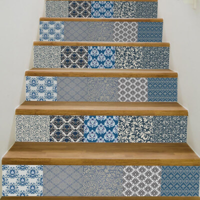 

Gobestart DIY Steps Sticker Removable Stair Sticker Home Decor Ceramic Tiles Patterns