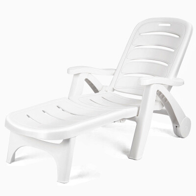 

5 Position Adjustable Patio Recliner Chair with Wheels