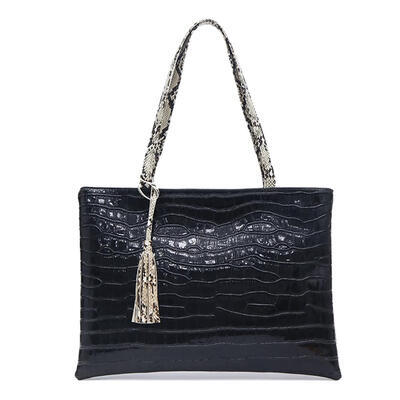 

Large Shoulder Handbags Women Top-handle Bags Leather Stone Pattern Totes