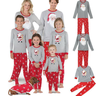 

UK Family Matching Adult Women Kids Christmas Pyjamas Nightwear Pajamas Sets Hot