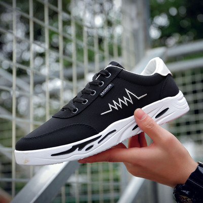 

2019 new summer mens shoes trend Korean version of mens tide shoes summer canvas casual shoes small white shoes shoes