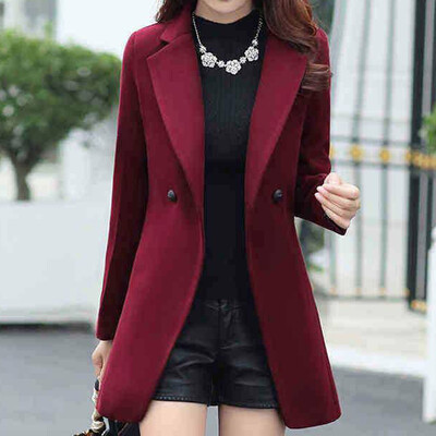 

Tailored Women Lapel Coat Trench Jacket Slim Formal Overcoat Winter Outwear