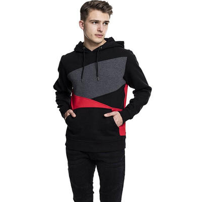 

Mens Hoodie 3 Color Patchwork Casual Hoodie Gymnasium Long Sleeve Top Hoodie Sweatshirt