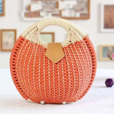 

2019 Summer Handbags Fashion Straw Woven Hasp Handle Bags Beach Style Creative Boho Style Totes Quality Design