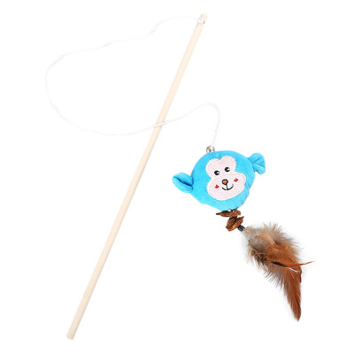 

Pet cat toy Cute mouse Feather dog toy cat tease wooden stick Toy for cats Products For kids pets Wand Toys