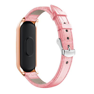 

〖Follure〗Replacement Leather Wristband Band Strap Metal Case For Xiaomi Mi Band 3