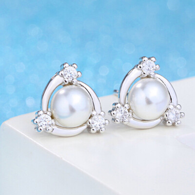 

Earring Birthday Stylish Pearl Pairs Gift White Ethnic Real For Earrings Earrings