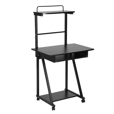 

Greensen Double-layers Household Computer Desk Laptop Table Mobile Rolling Wheel Stand Workstation
