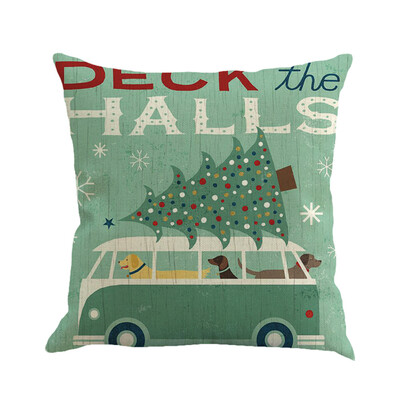 

Tailored Christmas Printing Dyeing Sofa Bed Home Decor Pillow Cover Cushion Cover B