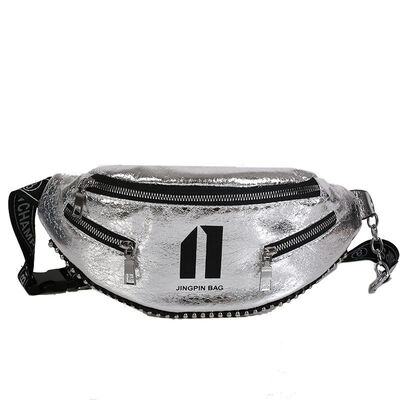 

2018 New Style Fashion Zipper Women Waist Bag Fanny PU leather Shoulder Chest Bum Travel Punk Waist Packs