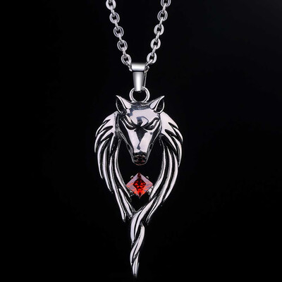 

New Punk Wolf Head Pendants Statement Necklace Vintange Alloy Necklace For Men Jewelry Gifts