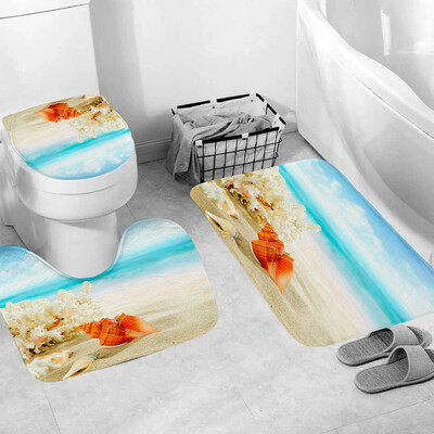 

Gobestart 3pcs Non-Slip Fish Scale Bath Mat Bathroom Kitchen Carpet Doormats Decor