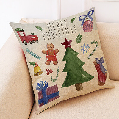 

Tailored Christmas Home Decor Cushion Cover Graffi Style Throw Pillowcase Pillow Covers