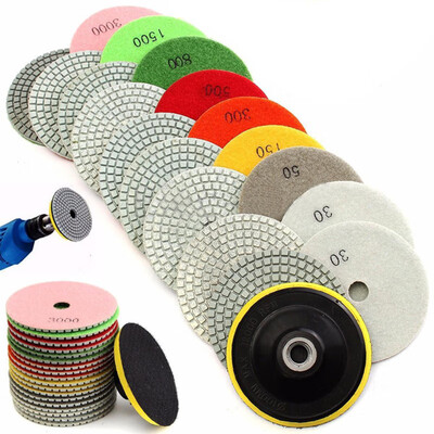 

19pcs Diamond Polishing Pad Marble Concrete Stone Grinding Buffing Disc Tool Set